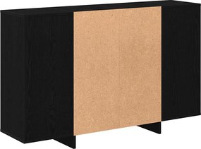 vidaXL Πλαϊνό γραφείο Μαύρη Οξυά 120 x 30 x 75 εκ Επεξεργασμένο ξύλο