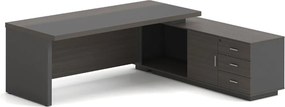 VIP Γραφείο Δεξιά Γωνία, Απόχρωση Grey Walnut   1τμχ