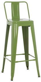 ΣΚΑΜΠΟ BAR ME ΠΛΑΤΗ ΜΕΤΑΛΛΙΚΟ MELITA-PRO HM8643.53 LIGHT OLIVE GREEN 42x42x100Υεκ.