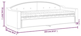 ΚΑΝΑΠΕΣ ΚΡΕΒΑΤΙ ΜΕ ΣΤΡΩΜΑ TAUPE 80 X 200 ΕΚ. ΥΦΑΣΜΑΤΙΝΟ 3197510