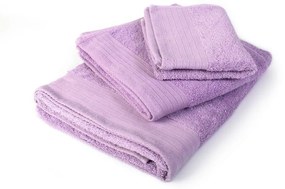 Πετσέτα Σετ 3τμχ Πενιέ Purple DimCol Towels Set 100% Βαμβάκι