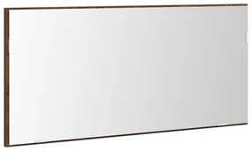 vidaXL Καθρέφτης μπάνιου  με φώτα LED Καφέ Δρυς 80x37 εκ.