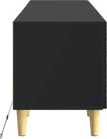 vidaXL Ντουλάπα LED Τηλεόρασης Μαύρο Επεξεργασμένο Ξύλο