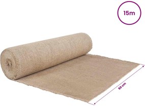 vidaXL Ρολό από Τζute 50 x 1500 εκ Φυσικό