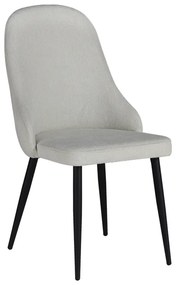 Καρέκλα Remis κρεμ ύφασμα-πόδι μαύρο μέταλλο 49x61x91εκ Υλικό: METAL - FABRIC - PLYWOOD 12mm-  FOAM 320-000012