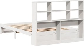vidaXL Κρεβάτι Βιβλιοθήκη Χωρίς Στρώμα 140x200 εκ Μασίφ Ξύλο Πεύκο