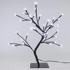 Eurolamp Δέντρο Κερασιά Φωτιζόμενη Με 36 LED Ψυχρό Λευκό Με Λουλούδια Υ45cm IP44 Μαύρο 600-30514
