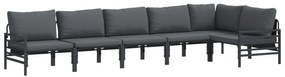 vidaXL Σετ Καναπέ Κήπου 6 pcs Ανθρακί Ατσάλι