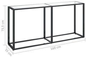 vidaXL Τραπέζι Κονσόλα Διαφανές 160 x 35 x 75,5 εκ. από Ψημένο Γυαλί