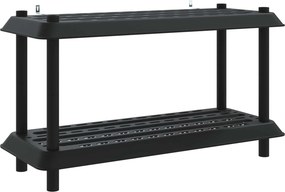 vidaXL Μονάδα Ραφιού 2 επίπεδα 100 x 40 x 55,5 εκ. PP Ανθρακί