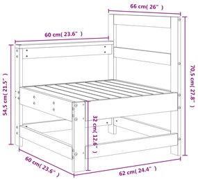vidaXL Καναπές Κήπου Γωνιακός Γκρι από Μασίφ Ξύλο Πεύκου