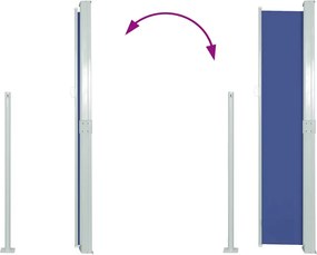 vidaXL Σκίαστρο Πλαϊνό Συρόμενο Μπλε 140 x 300 εκ.