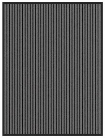 vidaXL Χαλάκι Εξώπορτας Μαύρο και Γκρι 80 x 120 cm Πολυπροπυλένιο, PVC