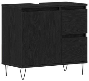 vidaXL Ντουλάπι Χωρις Νιπτήρα Μαύρη Δρυς 65x33x60 εκ Επεξεργασμένο Ξύλο