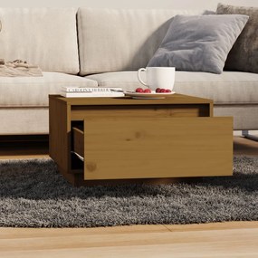vidaXL Τραπεζάκι Σαλονιού Καφέ Μελί 55x56x32 εκ. από Μασίφ Ξύλο Πεύκου