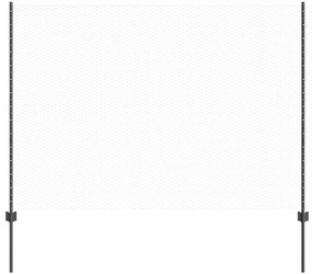 vidaXL Τείχος και Πόστ Γκρι 1,5 x 25 m Ατσάλι