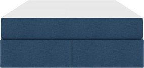 vidaXL Κρεβάτι με αποθηκευτικό χώρο και στρώμα Μπλε 120 x 190 cm