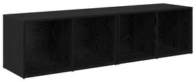 VidaXL Σετ επίπλου τηλεόρασης 2 τμχ. 37 x 35 x 72 εκ. Μαύρη Οξυά