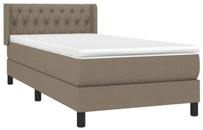 ΚΡΕΒΑΤΙ BOXSPRING ΜΕ ΣΤΡΩΜΑ TAUPE 90X190 ΕΚ.ΥΦΑΣΜΑΤΙΝΟ 3129917