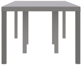 vidaXL Τραπέζι Κήπου Ανοιχτό γκρι 200 x 100 x 73 εκ. συνθετικό ρατάν