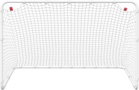 vidaXL Τερματικό Ποδοσφαίρου Λευκό Ατσάλινο 122x81x81 εκ.