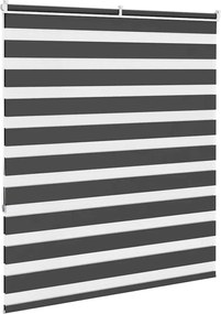 vidaXL Ζέβρα τυφλή Μαύρο Πλάτος υφάσματος 115,9 εκ. Πολυεστέρας