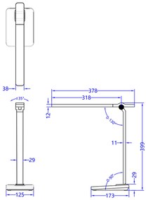 Φωτιστικό Γραφείου LED Blain Pro Λευκό Χρώμα ABS 17,3x12,5x39,9Yεκ.