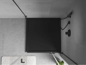 Mexen Flow τετράγωνο ντους slim 85 x 85 cm, μαύρο ματ - 46S708585