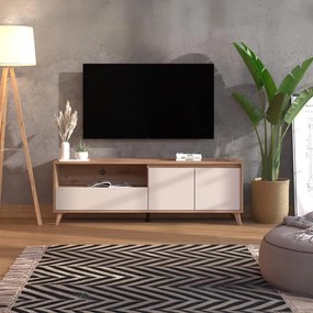 Έπιπλο τηλεόρασης STIRLING 157 3K1F2V Artisan Oak - Cashmere 157x40x53εκ. 157x40x53 εκ.