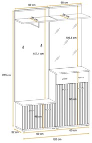 Swap XIX Σύνθεση Καφέ δρυς 280x180x40