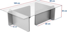 Τραπεζάκι Σαλονιού Ξύλο Μαύρο FLAVIO 105x65x30