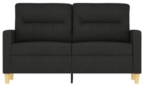vidaXL Καναπές Διθέσιος Μαύρο 120 εκ. Υφασμάτινος