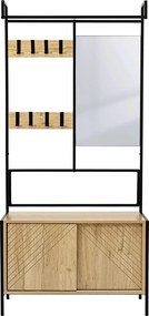 Έπιπλο Εισόδου Με Καθρέφτη (80x35x172) Spitishop Nobile Natural