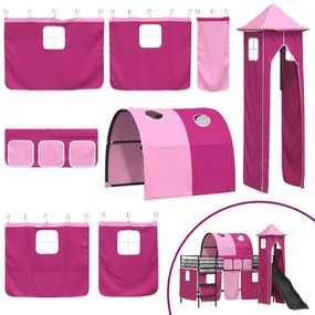 vidaXL Μαύρο και Ροζ 107 x 200 εκ.