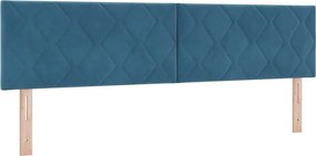 vidaXL LED κεφαλάρι Σκούρο Μπλε 180 cm Βελούδο
