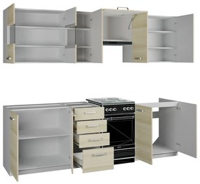 Σετ κουζίνας Tucson 165, 260x52cm, 140 kg, Πλαστικοποιημένη μοριοσανίδα | Epipla1.gr