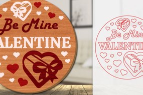 Intra απο ξύλο plywood 3mm-4mm πάχος – Καλώς ήρθατε Sign Valentine Door Lasercut Δίασταση  40x30 cm INTRAFABR-114811223