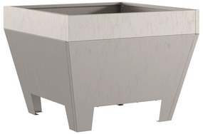vidaXL Τετράγωνο Τζάκι 50x50x30 εκ. Σαθρού Χάλυβα