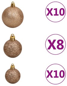VidaXL Χριστουγεν. Δέντρο Τεχνητό Αρθρωτό με 300 LED & Μπάλες 300 εκ.