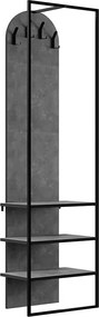 Έπιπλο εισόδου Archy Megapap χρώμα γκρι ρετρό 53x31,7x180εκ.