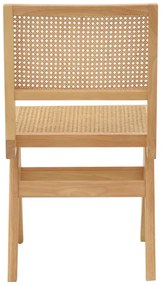 Καρέκλα Brenin pakoworld φυσικό rubberwood 45x56x82εκ