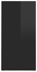 Παπουτσοθήκες 2 τεμ. Γυαλιστερό Μαύρο 31,5x35x70εκ. Μοριοσανίδα - Μαύρο