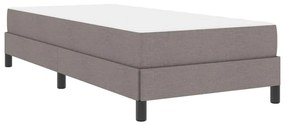 vidaXL Κρεβάτι με ελατήρια με στρώμα Taupe 90 x 200 cm ύφασμα