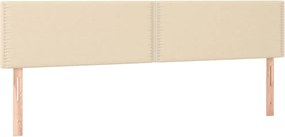 vidaXL Κρεβάτι Boxspring με Στρώμα Κρεμ 120x190 εκ. Υφασμάτινο