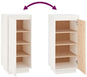 vidaXL Παπουτσοθήκη Λευκή 35 x 35 x 80 εκ. από Μασίφ Ξύλο Πεύκου