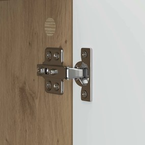 vidaXL Πλαϊνό γραφείο Artisan Δρυς 89 x 34,5 x 80 εκ