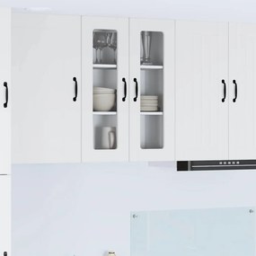 vidaXL Κρεμαστό ντουλάπι κουζίνας με ράφι Λευκό 60 x 31 x 80 εκ.