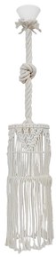 Φωτιστικό Οροφής Μονόφωτο Heronia Macrame 01 Handmade 31-1059 Rope/White
