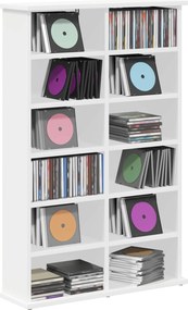 vidaXL Ντουλάπα CD Λευκό 60 x 17 x 92 εκ. Επεξεργασμένο Ξύλο