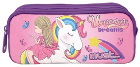 Κασετίνα Διπλή (21x6x9) Must Energy Unicorn Dreams 585852